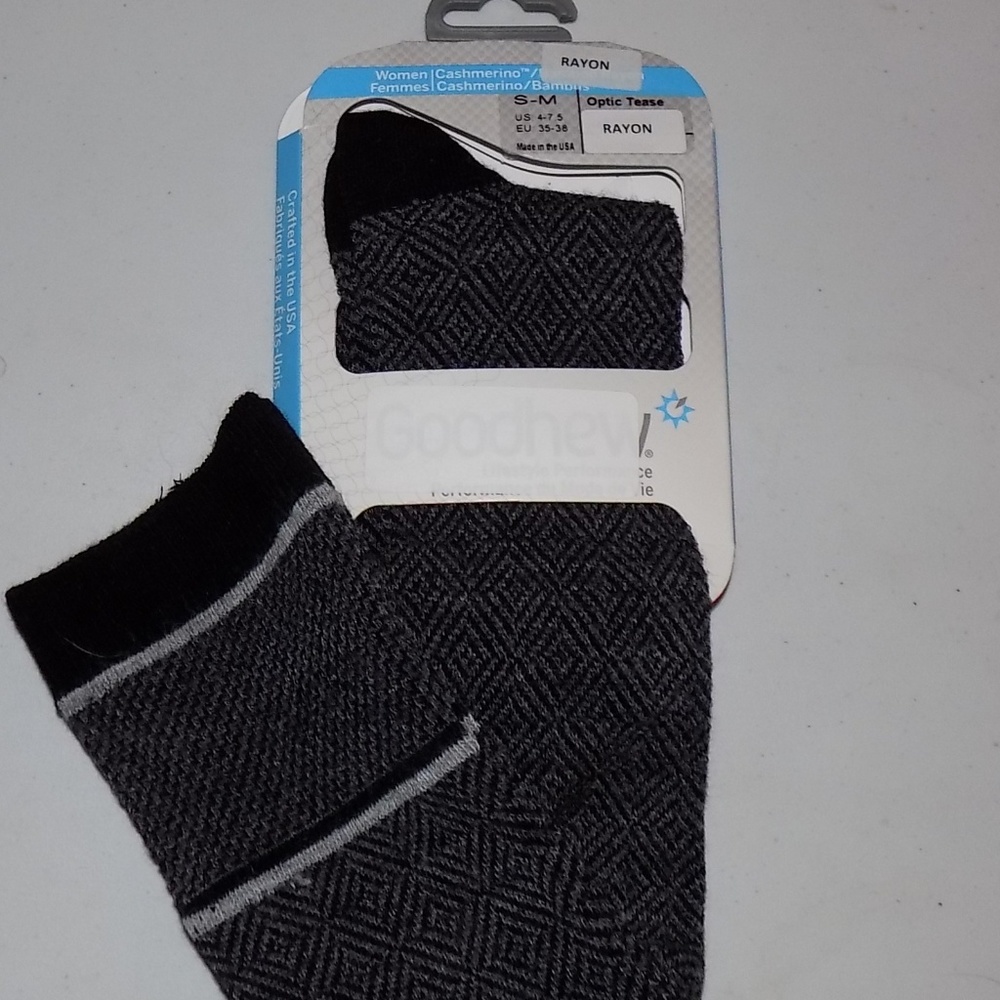 New Goodhew / Sockwell Cashmerino Optic Tease Wool blend knee sock small